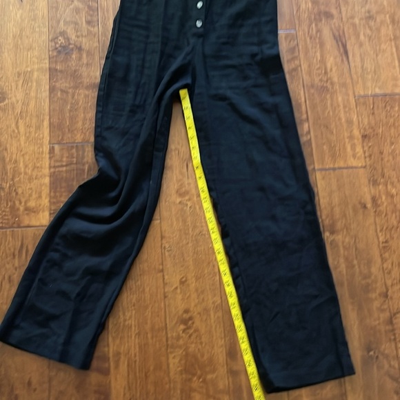 MNG Viscose Button Front Jumpsuit V Neck Black Size XS - Picture 9 of 11